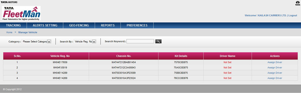 Assign driver